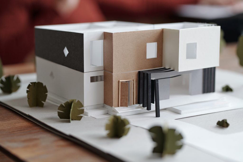 3D model of contemporary house